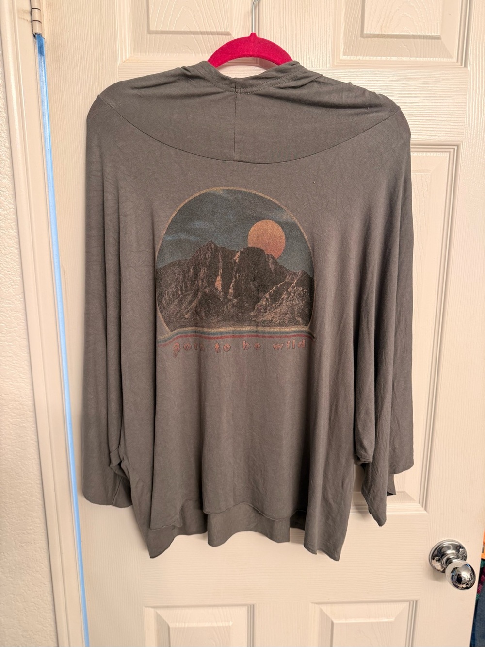 Women's Gray Graphic Hooded Pullover — Be Wild Design